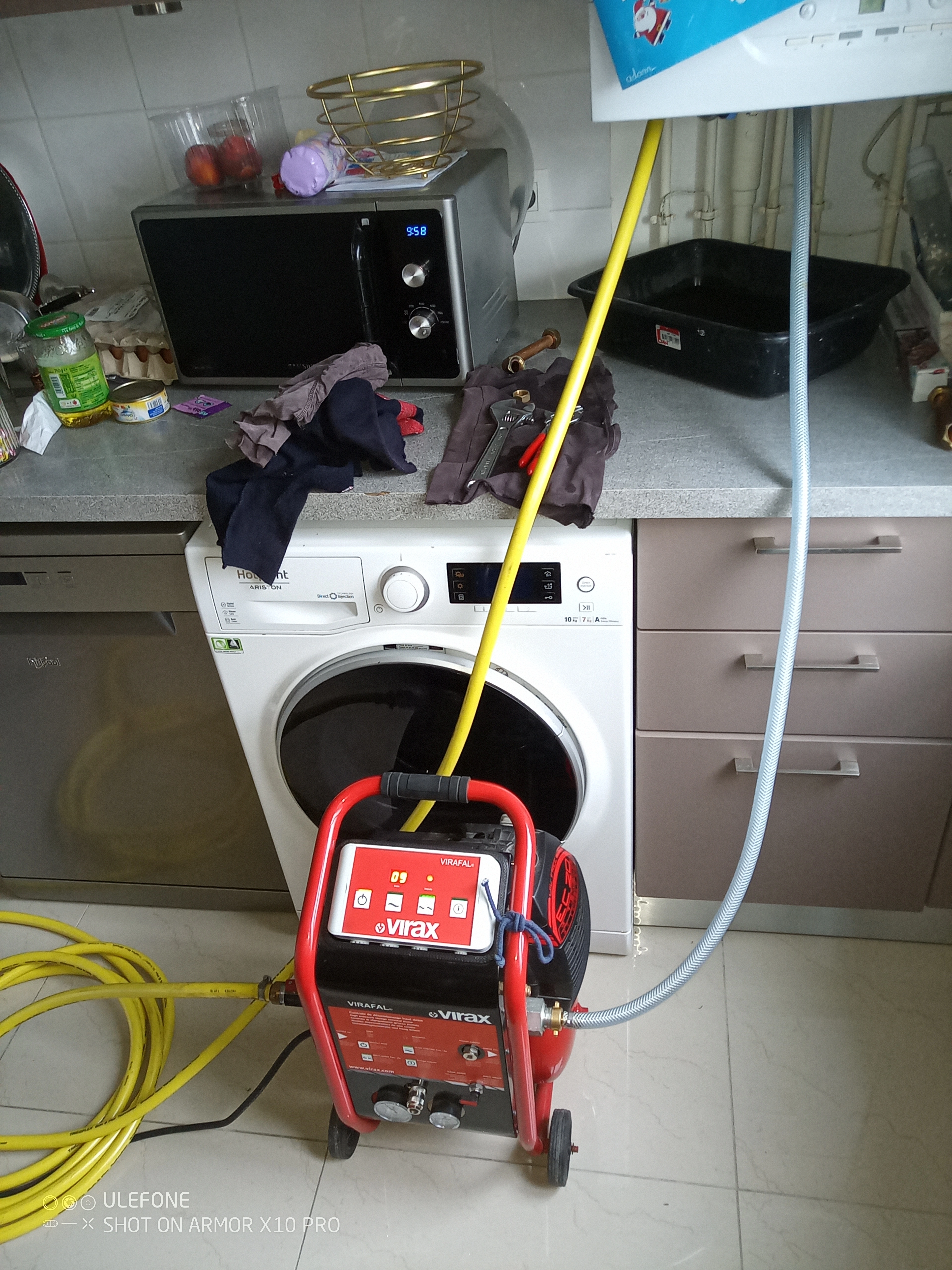 Nettoyage sous pression d'un circuit de chauffage domestique dans le 78