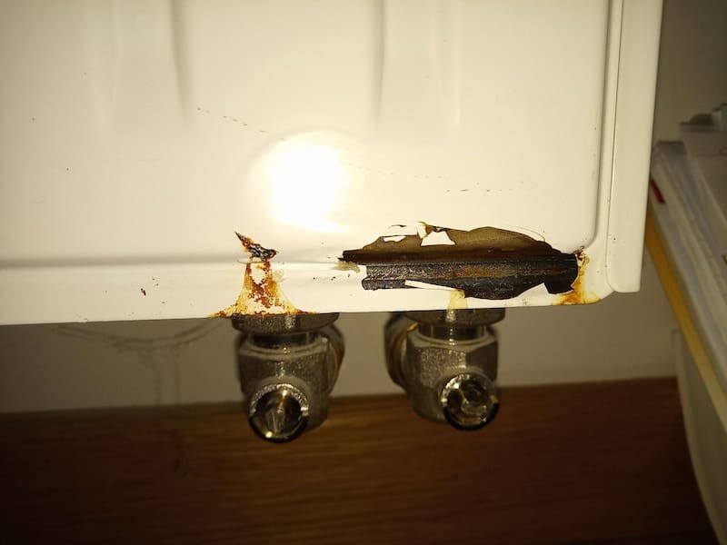 Radiateur attaqué par la corrosion